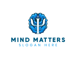 Brain - Psychology Brain Wellness logo design