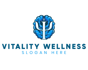 Psychology Brain Wellness logo design