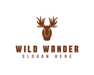 Wildlife Moose Animal Hunter logo design