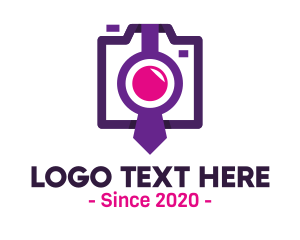 Photobooth - Violet Tie Photographer logo design