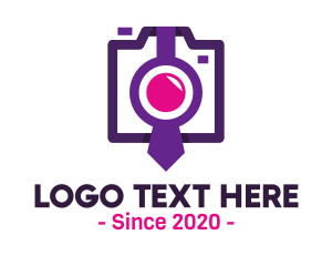 Camera - Violet Tie Photographer logo design