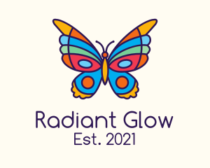 Radiant - Colorful Butterfly Kite logo design