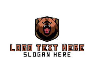 Grizzly - Wild Bear Gamer logo design