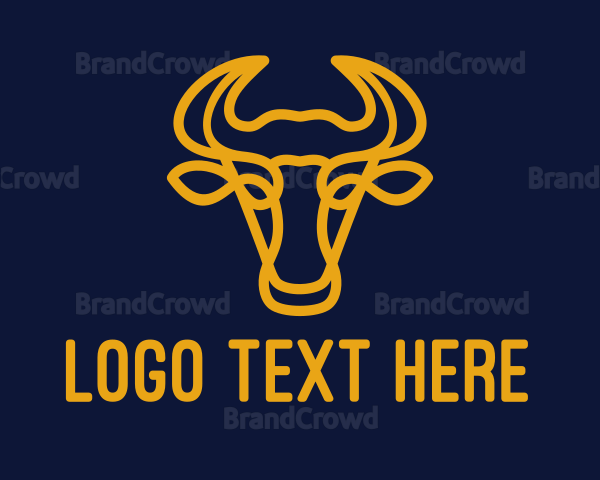 Yellow Bull Head Logo