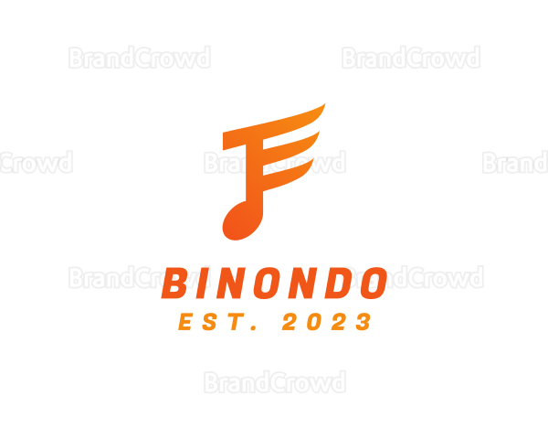 Orange E Music Note Logo