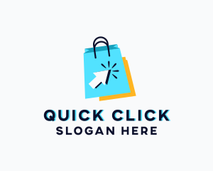 Click - Shopping Bag Arrow Pointer logo design
