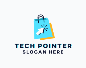 Shopping Bag Arrow Pointer logo design