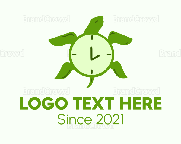 Green Turtle Clock Logo