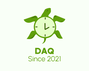 Countdown - Green Turtle Clock logo design