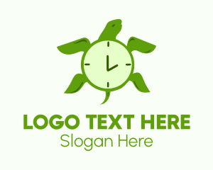 Green Turtle Clock Logo