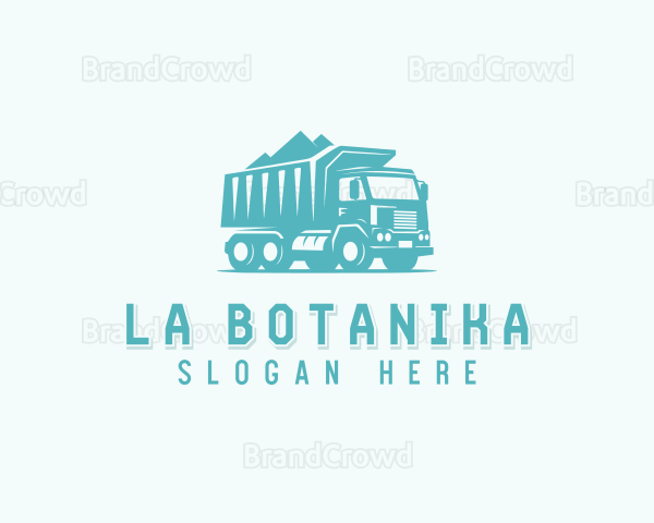 Construction Dump Truck Transportation Logo