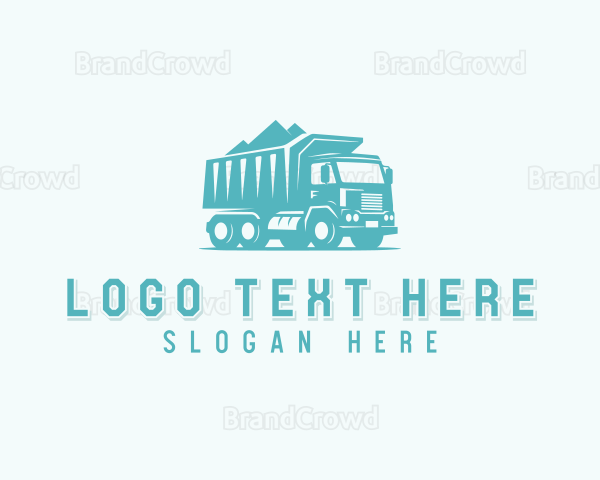 Construction Dump Truck Transportation Logo