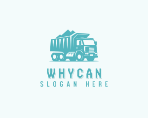 Construction Dump Truck Transportation Logo