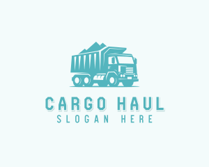 Construction Dump Truck Transportation logo design