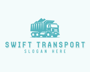 Construction Dump Truck Transportation logo design