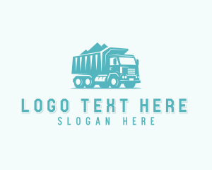 Dump Truck - Construction Dump Truck Transportation logo design