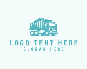 Construction Dump Truck Transportation Logo