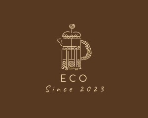 Brewed Coffee - French Press Coffee logo design
