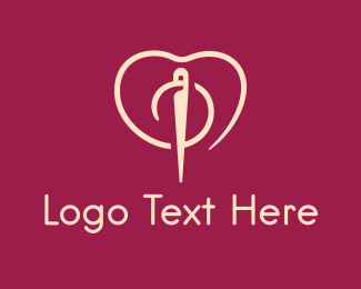 Fashion Needle Love logo design