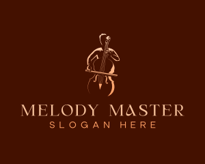 Musician - Cello Musician Orchestra logo design