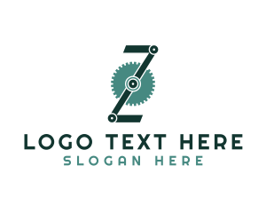 Bicycle - Engine Cog Letter Z logo design