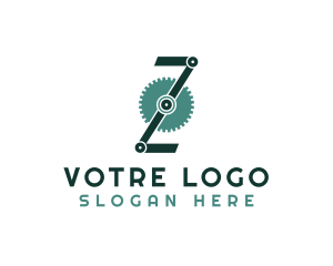 Plumber - Engine Cog Letter Z logo design