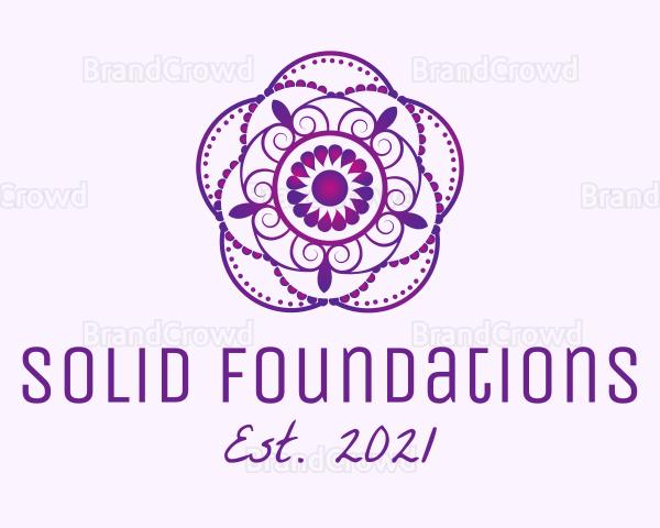 Gradient Flower Mandala Logo