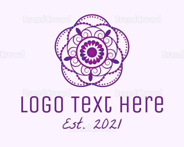 Gradient Flower Mandala Logo