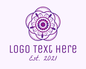 Religion - Gradient Flower Mandala logo design