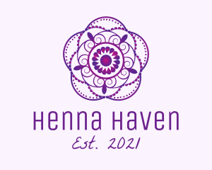 Henna - Gradient Flower Mandala logo design