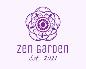 Buddhist - Gradient Flower Mandala logo design