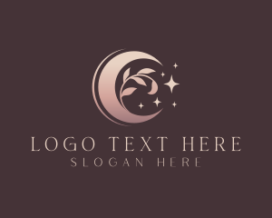 Crescent - Elegant Moon Leaves logo design