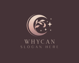 Elegant Moon Leaves Logo