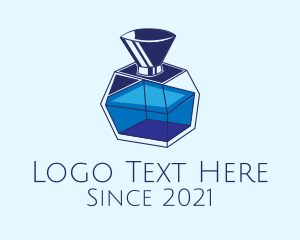 Sanitizer - Blue Perfume Bottle logo design