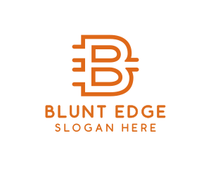 Orange B Outline logo design