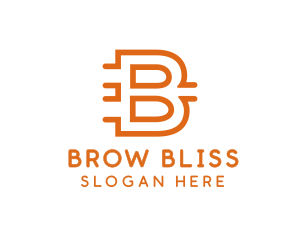 Orange B Outline logo design