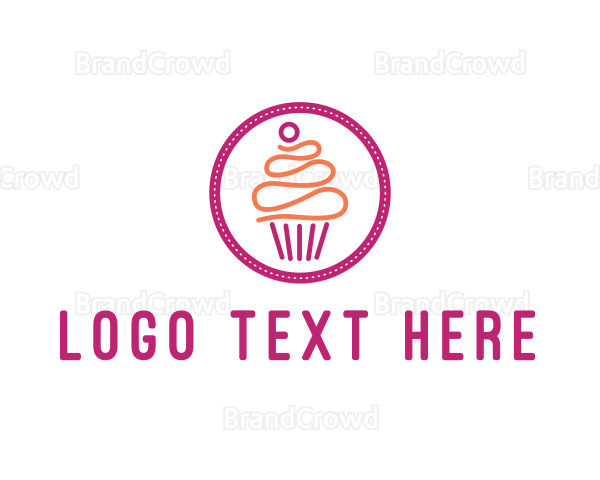 Modern Cupcake Desert Logo