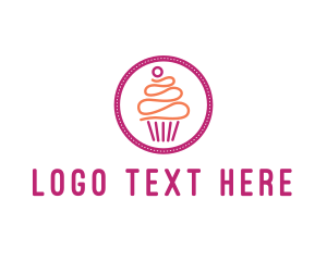 Bake - Modern Cupcake Desert logo design