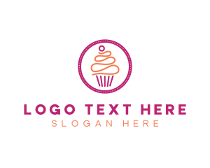 Delivery - Modern Cupcake Desert logo design