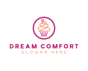 Modern Cupcake Desert logo design