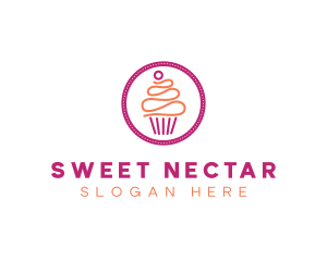 Modern Cupcake Desert logo design