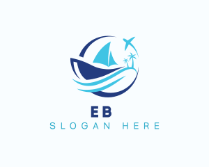 Water - Airplane Boat Transportation logo design