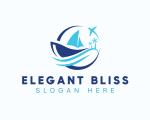 Vacation - Airplane Boat Transportation logo design