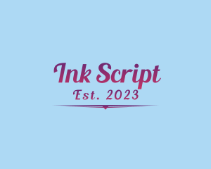 Retro Business Script logo design