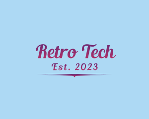 Retro Business Script logo design