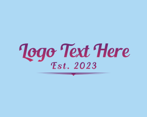 Text - Retro Business Script logo design