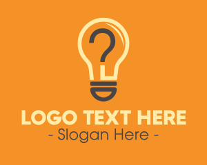 How - Light Bulb Question logo design