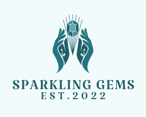 Celestial Magic Gemstone  logo design