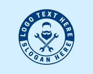 Beard - Engineering Hipster Wrench logo design