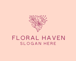 Bouquet - Daffodil Flower Blooming logo design